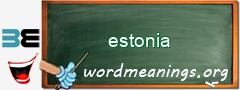 WordMeaning blackboard for estonia